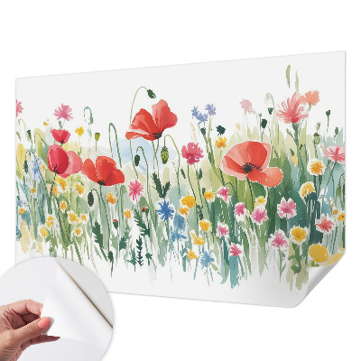 3D fototapet med motiv av en sommaräng