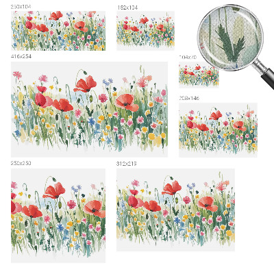 3D fototapet med motiv av en sommaräng