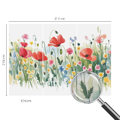 3D fototapet med motiv av en sommaräng