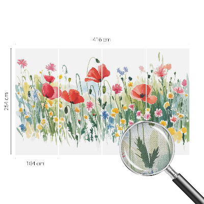 3D fototapet med motiv av en sommaräng