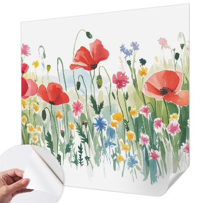 3D fototapet med motiv av en sommaräng