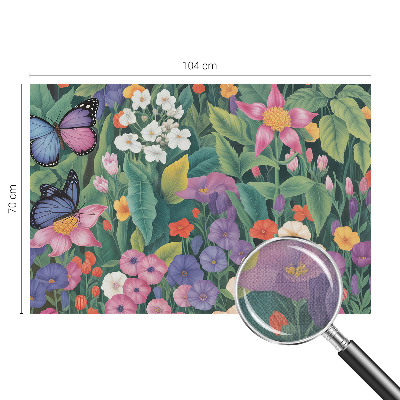 Fototapet barn med en blomexplosion i färgstarkt mönster