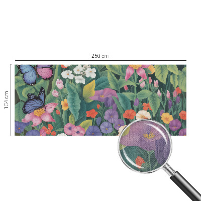 Fototapet barn med en blomexplosion i färgstarkt mönster