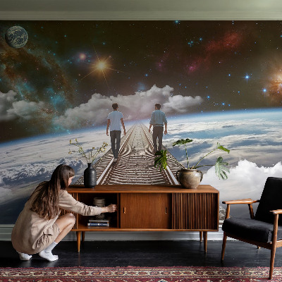 Fototapet barnrum Rymdresa