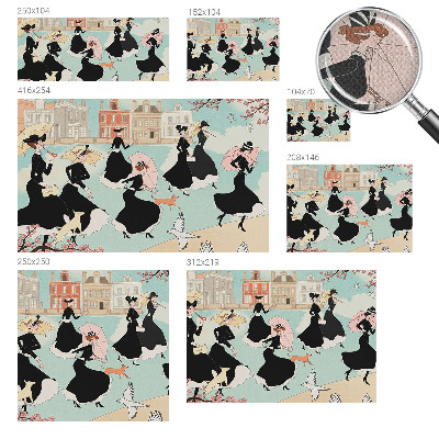 Självhäftande fototapet Kvinnor som går