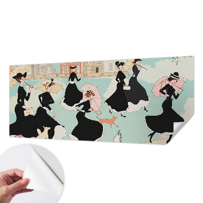 Självhäftande fototapet Kvinnor som går