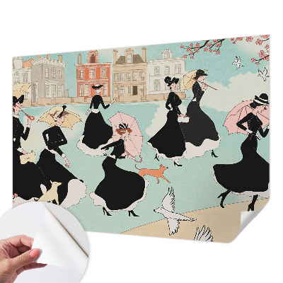 Självhäftande fototapet Kvinnor som går