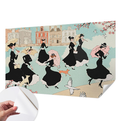 Självhäftande fototapet Kvinnor som går