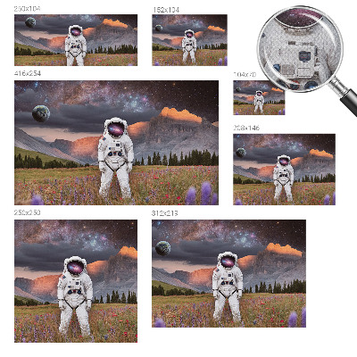 Peel and stick fototapet med motiv av ett kosmiskt landskap