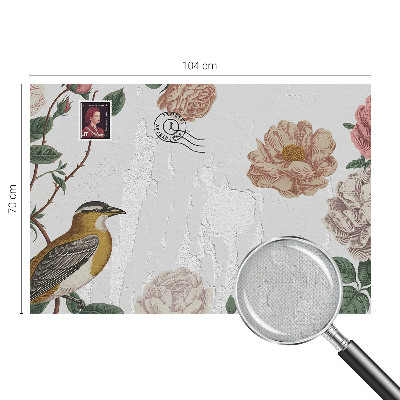 Självhäftande fotovägg Vintageblommor