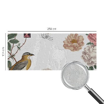 Självhäftande fotovägg med ett motiv av vintageblommor