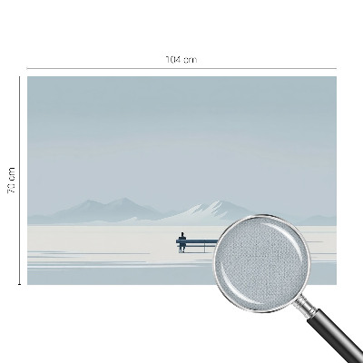 Peel and stick fototapet med ett minimalistiskt landskap