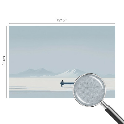 Peel and stick fototapet med ett minimalistiskt landskap