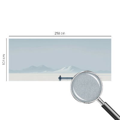 Peel and stick fototapet med ett minimalistiskt landskap