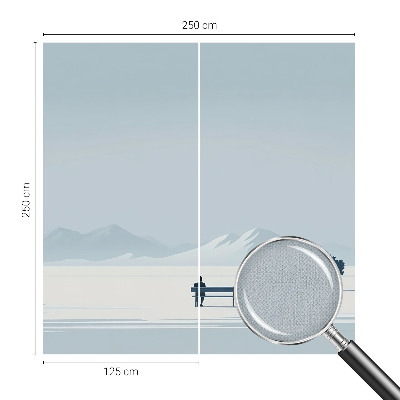 Peel and stick fototapet med ett minimalistiskt landskap