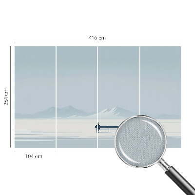 Peel and stick fototapet med ett minimalistiskt landskap