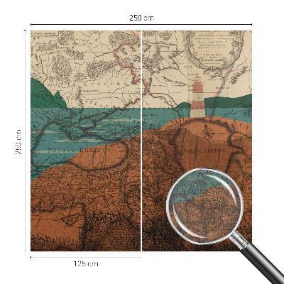 Fototapet barnrum Historisk karta