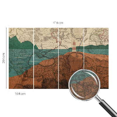 Fototapet barnrum Historisk karta