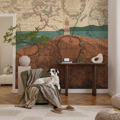 Fototapet barnrum Historisk karta