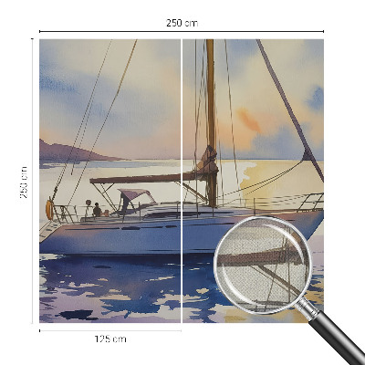 Självhäftande fotovägg med motiv av en segelbåtsväst