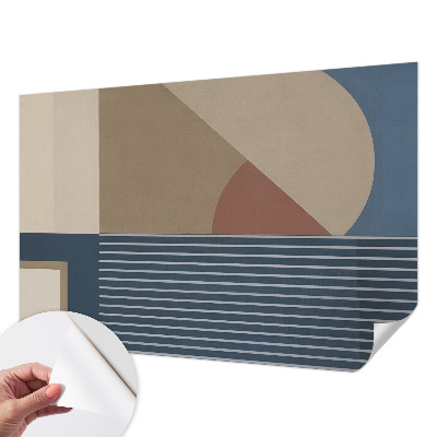 Självhäftande fototapet med ett harmoniskt geometriskt mönster