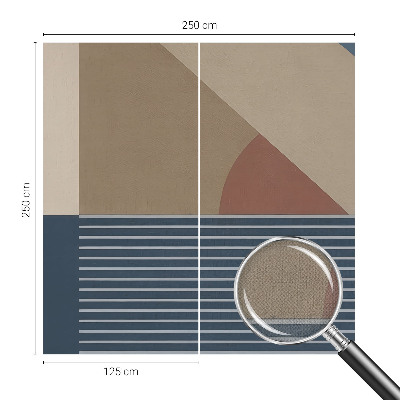 Självhäftande fototapet med ett harmoniskt geometriskt mönster