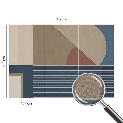 Självhäftande fototapet med ett harmoniskt geometriskt mönster