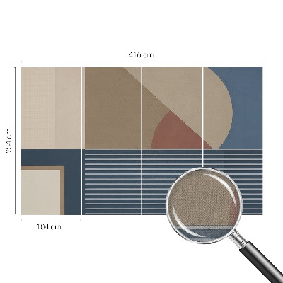 Självhäftande fototapet med ett harmoniskt geometriskt mönster