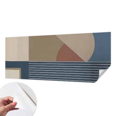 Självhäftande fototapet med ett harmoniskt geometriskt mönster