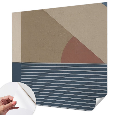 Självhäftande fototapet med ett harmoniskt geometriskt mönster