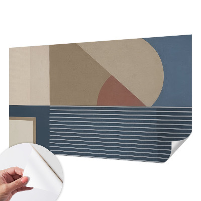 Självhäftande fototapet med ett harmoniskt geometriskt mönster