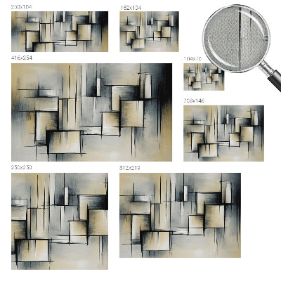 Fototapet barn med abstrakt geometrimönster