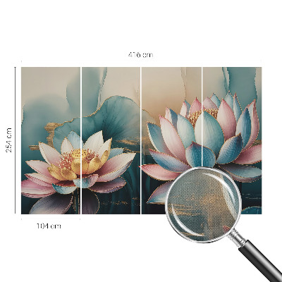 Fototapet barnrum Harmonins lotusblommor