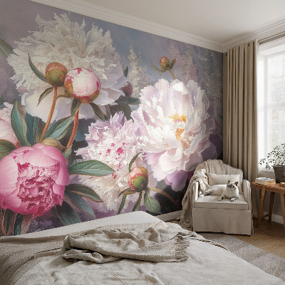 Fototapet för barn med en pionbukett som motiv