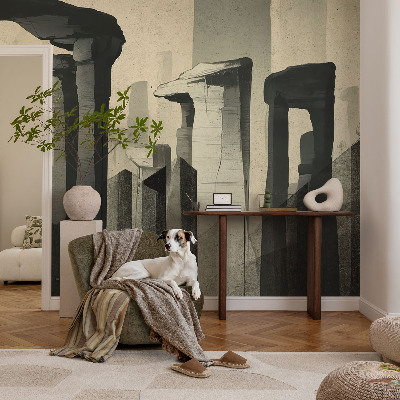 Självhäftande fototapet med motiv av rå arkitektur