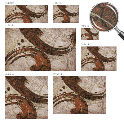 Självhäftande fotovägg Konstnärlig karta