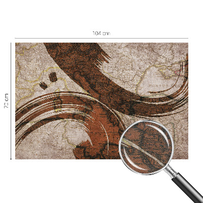 Självhäftande fotovägg Konstnärlig karta