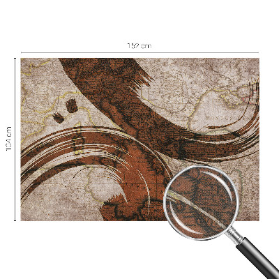 Självhäftande fotovägg Konstnärlig karta