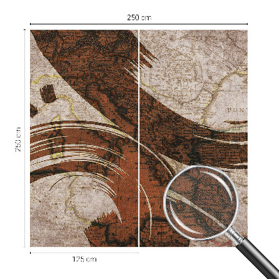 Självhäftande fotovägg Konstnärlig karta