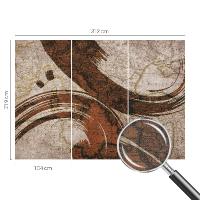 Självhäftande fotovägg Konstnärlig karta