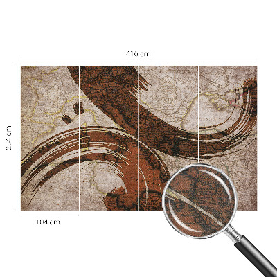 Självhäftande fotovägg Konstnärlig karta