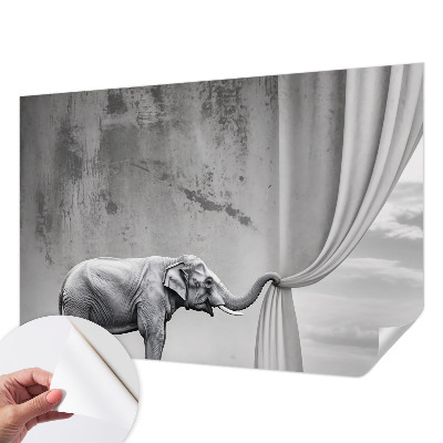 Fototapet för barn med en surrealistisk elefant