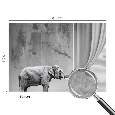 Fototapet för barn med en surrealistisk elefant