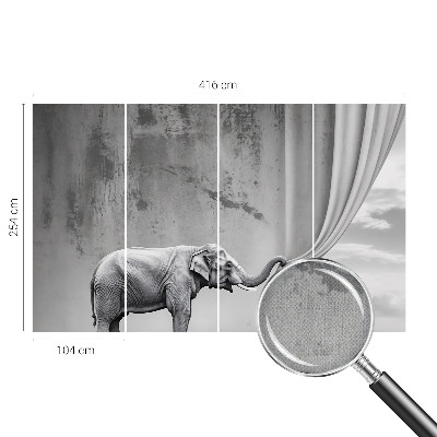 Fototapet för barn med en surrealistisk elefant