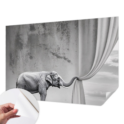 Fototapet för barn med en surrealistisk elefant