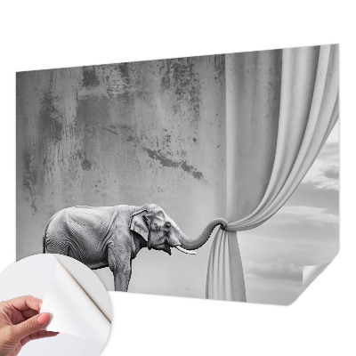 Fototapet för barn med en surrealistisk elefant