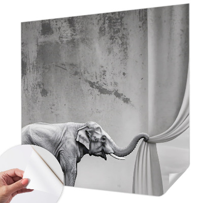 Fototapet för barn med en surrealistisk elefant