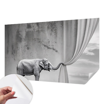 Fototapet för barn med en surrealistisk elefant