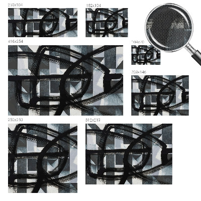 Peel and stick fototapet med ett uttrycksfullt geometriskt mönster