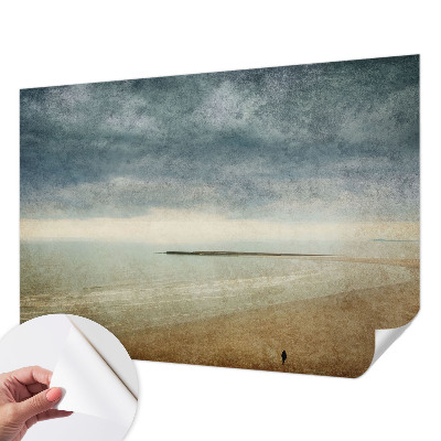 3D fototapet med ett nostalgiskt landskapsmotiv